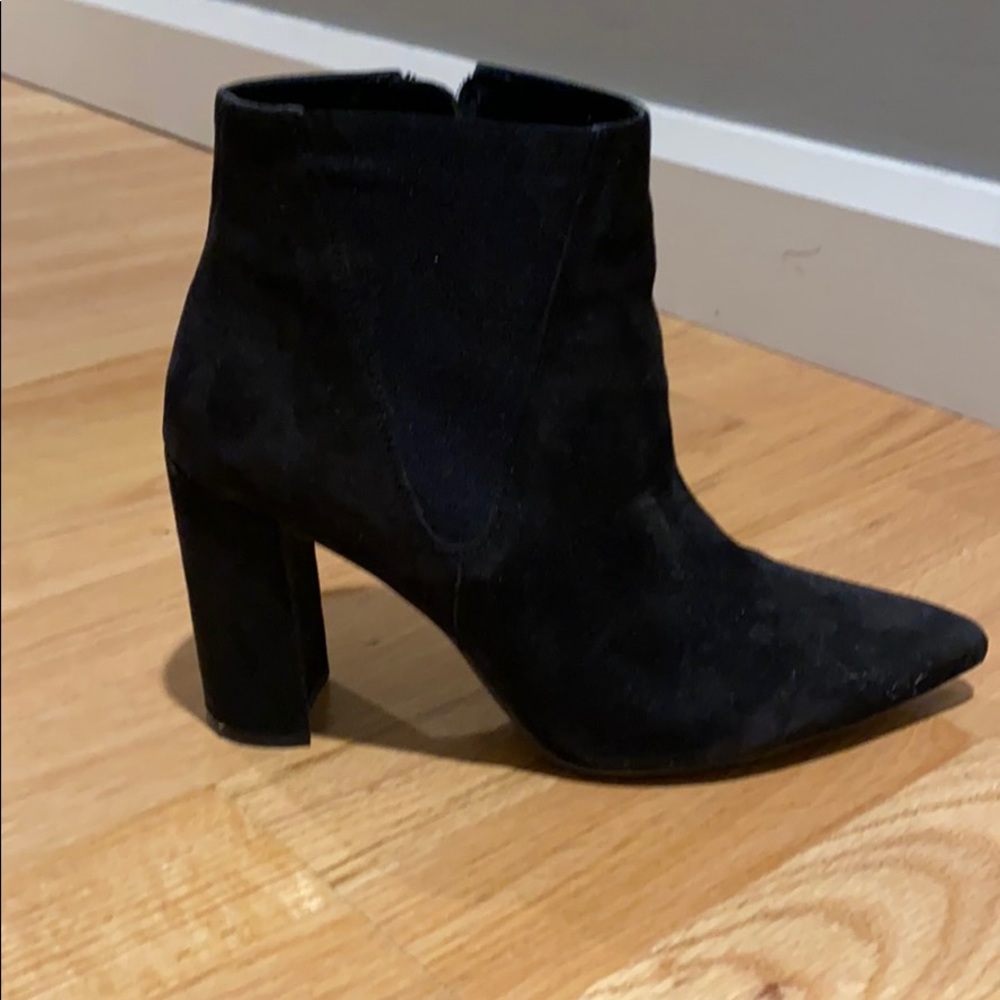 Black Suede Ankle Booties